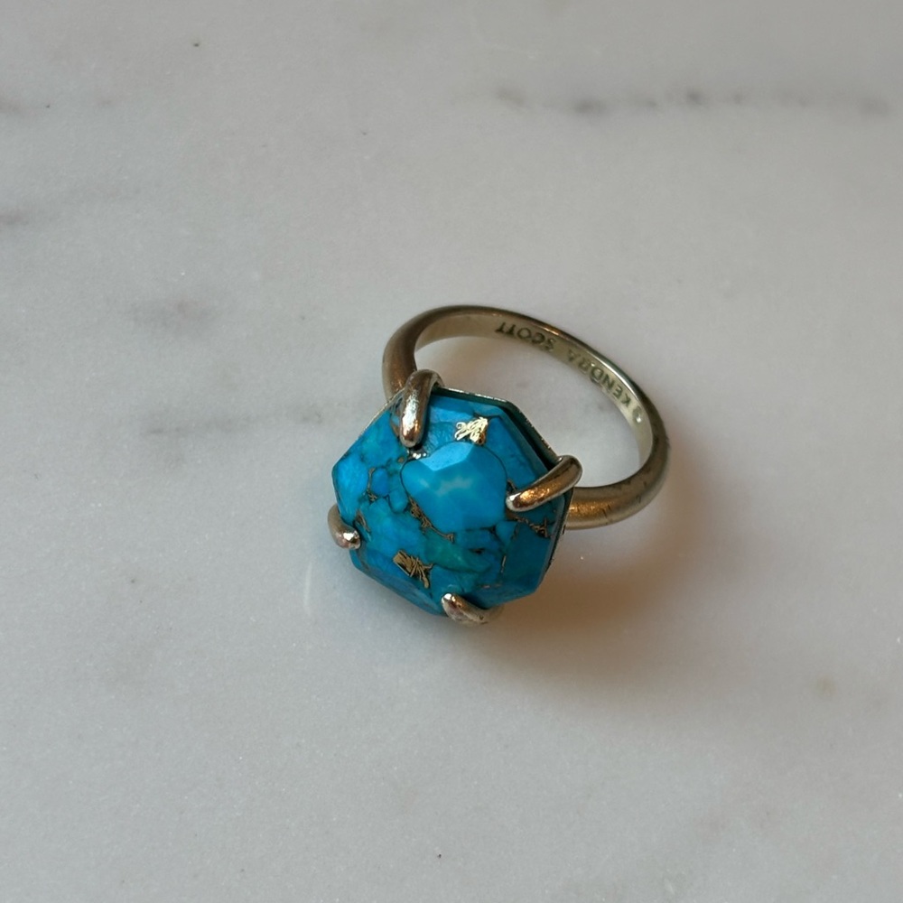 Kendra Scott Turquoise Silver Ring
